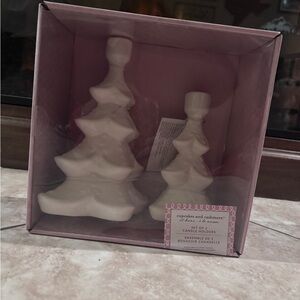 Cupcakes & Cashmere Christmas Tree Candle Holders - Decor - NEW RELEASE NIB